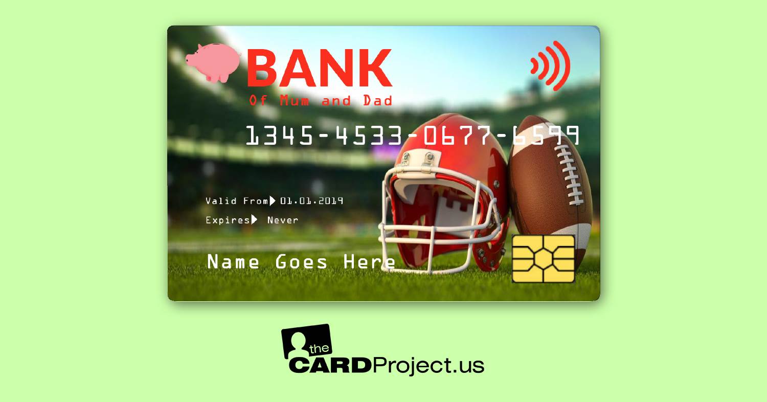 American Football Toy Credit Card